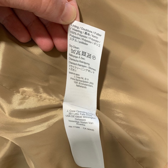 J. Crew Willa Women’s Wool Blend Camel Colored One Button Blazer Size 12 Chic - Picture 10 of 16